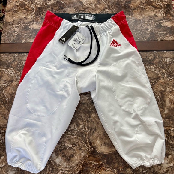 Adidas White/Red Football Uniform Pants size XL